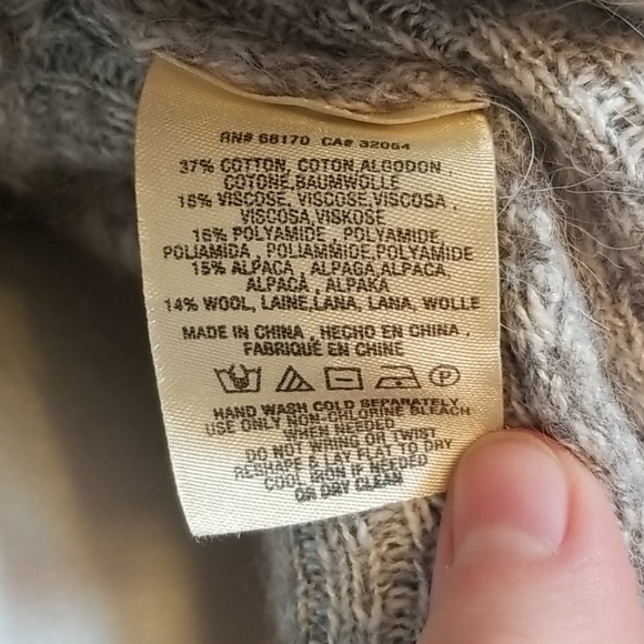 KNITTED & KNOTTED grey cotton/alpaca sweater - Picture 5 of 6